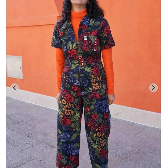 Lucy & Yak Ragan Cotton Jumpsuit in Maria Print - Picture 6 of 7